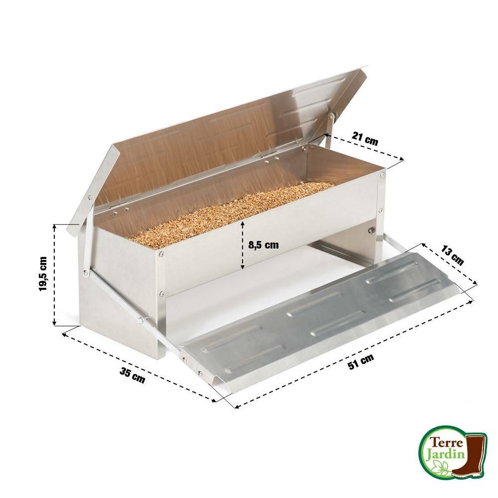 Mangeoire pour poules à pédale - 5kg - Image 4