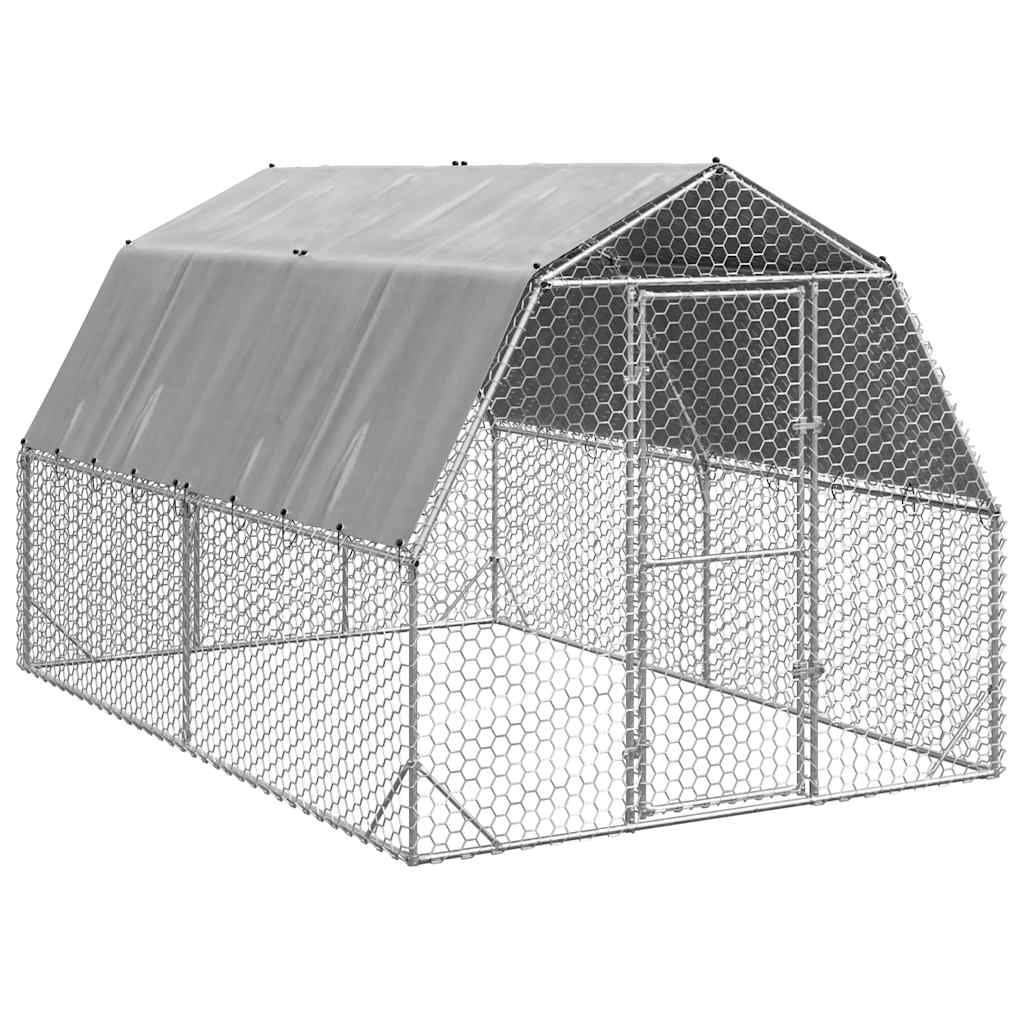 Vidaxl - Poulailler avec toit 2,5x4x2,25 m acier galvanisé vidaXL 3328521 - Image 1