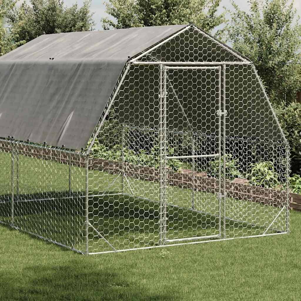 Vidaxl - Poulailler avec toit 2,5x4x2,25 m acier galvanisé vidaXL 3328521 - Image 2