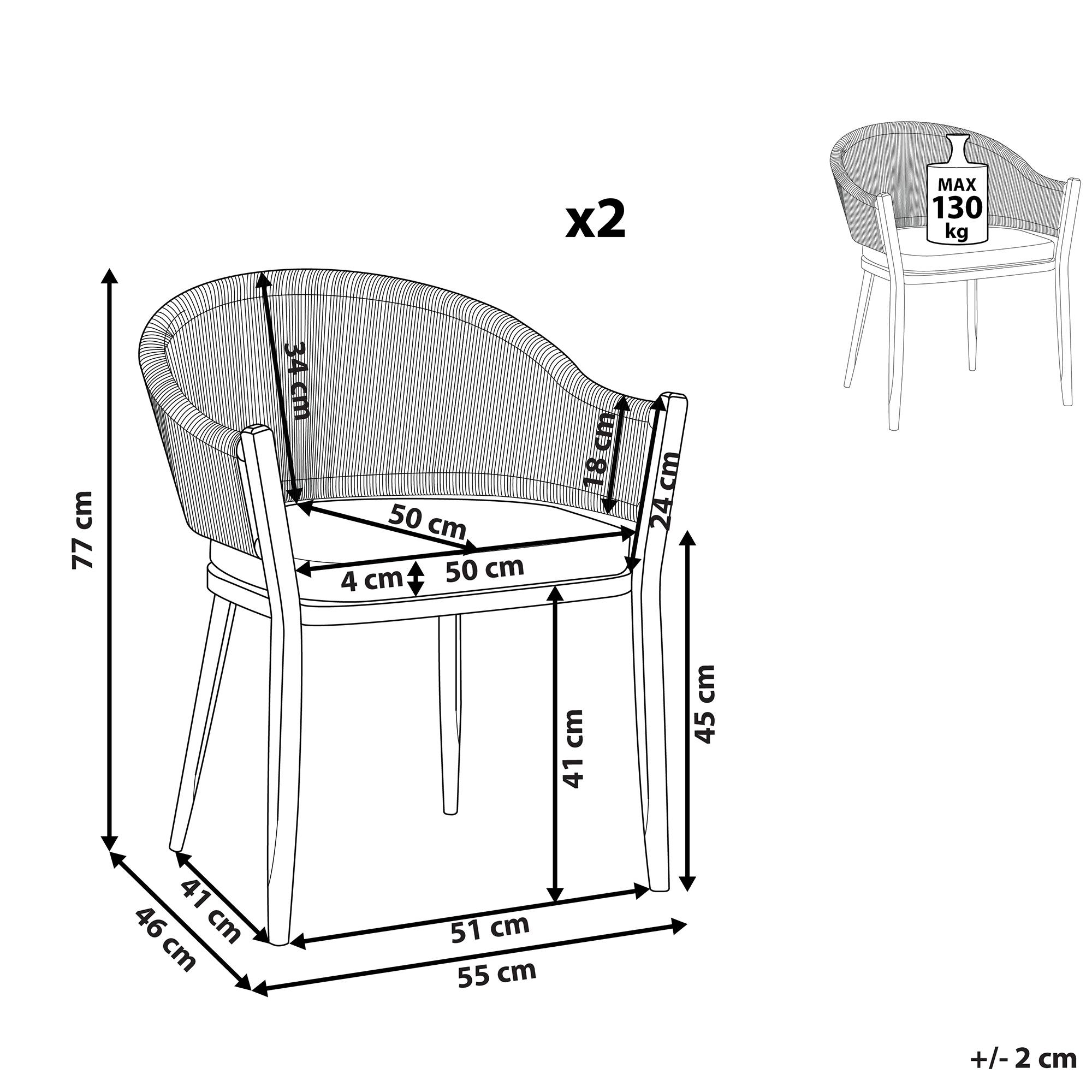Beliani - Fauteuil Aluminium Gris MILETO - Beliani - Image 3