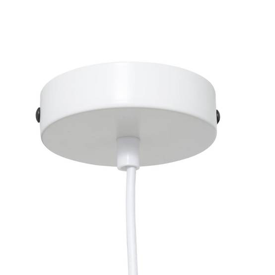 Lampe Suspension en Coton "Tobie" 37cm Blanc - Image 5