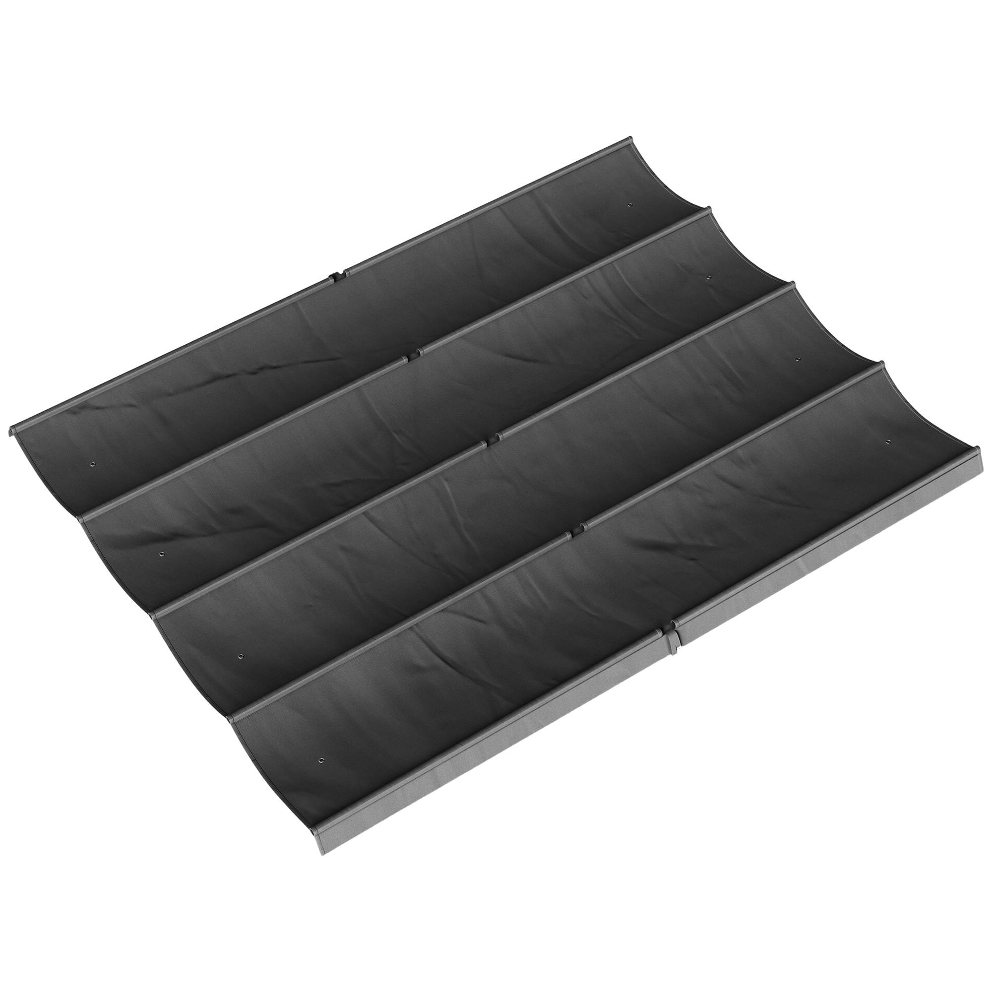 ComfortXL - Toile de Rechange pour Pergola 4x3m Rétractable Polyester Anti-UV avec Trous Drainage Gris Foncé - ComfortXL Outdoor Living - Image 1