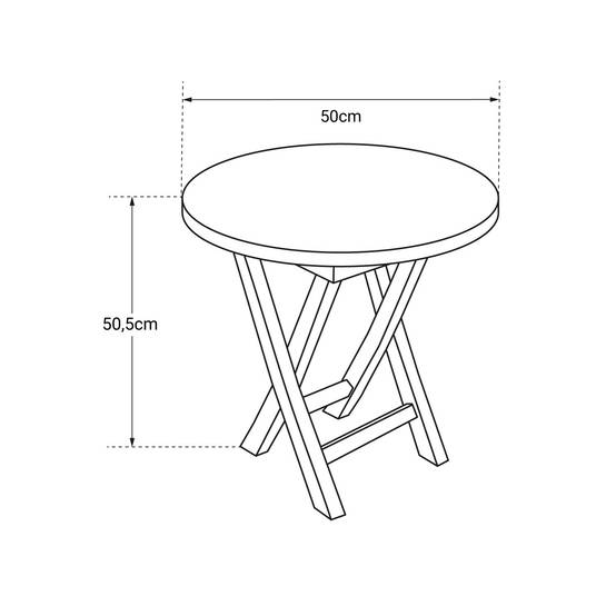 Table d'appoint ronde en teck 50cm LOMBOK - HAPPY GARDEN - Image 6
