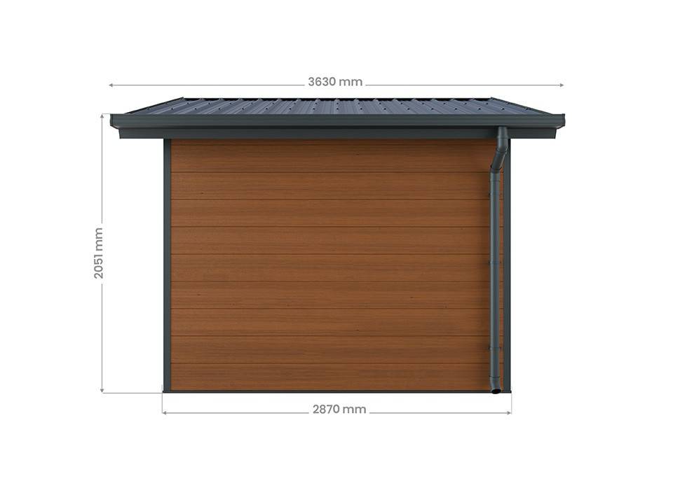 Abri de Jardin Composite ISORA - 9m2 Brun - Cabane Atelier / Abri Velo - Image 4