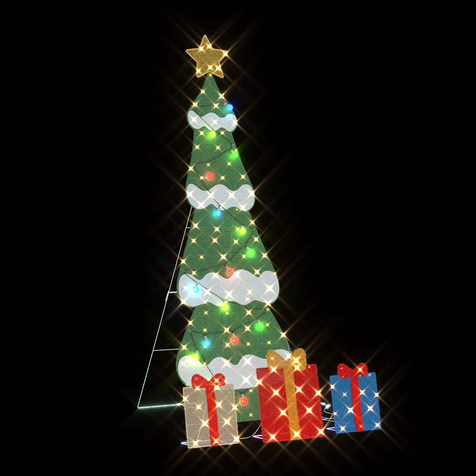 Maison Chic - Sapin de Noël | Arbre de Noël lumineux avec 3 boîtes-cadeaux 2D blanc chaud Maison Chic - Image 5