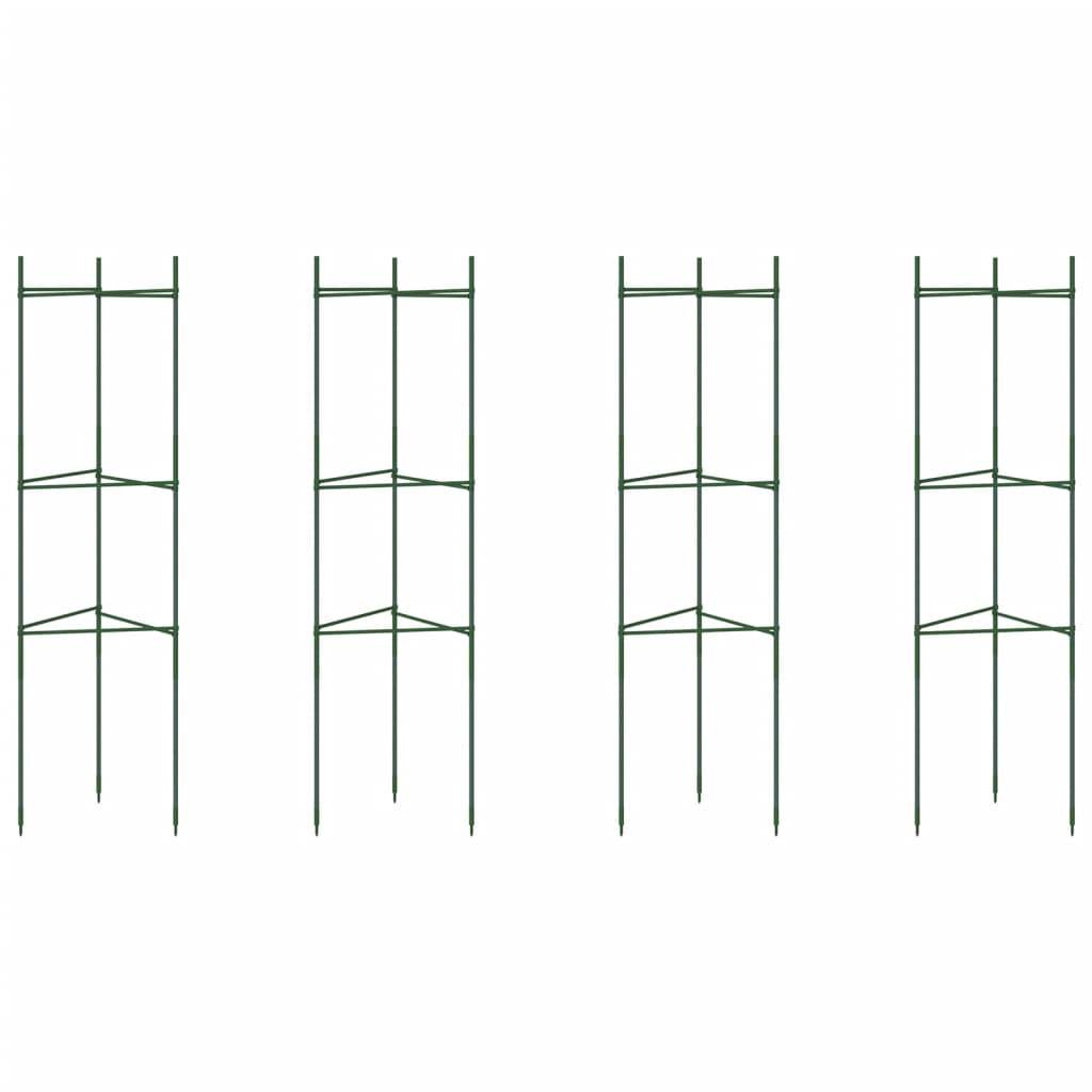 Lot de 4 Tuteurs Tomates Acier Support de Croissance Réglable pour Potager Serre Vert 116 cm – ComfortXL Outdoor Living - Image 2