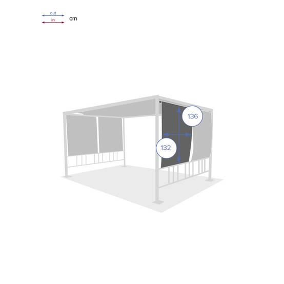 Hesperide - Kit de 4 stores pour tonelle "Moai" 3x4m en polyester Hespéride - Image 2