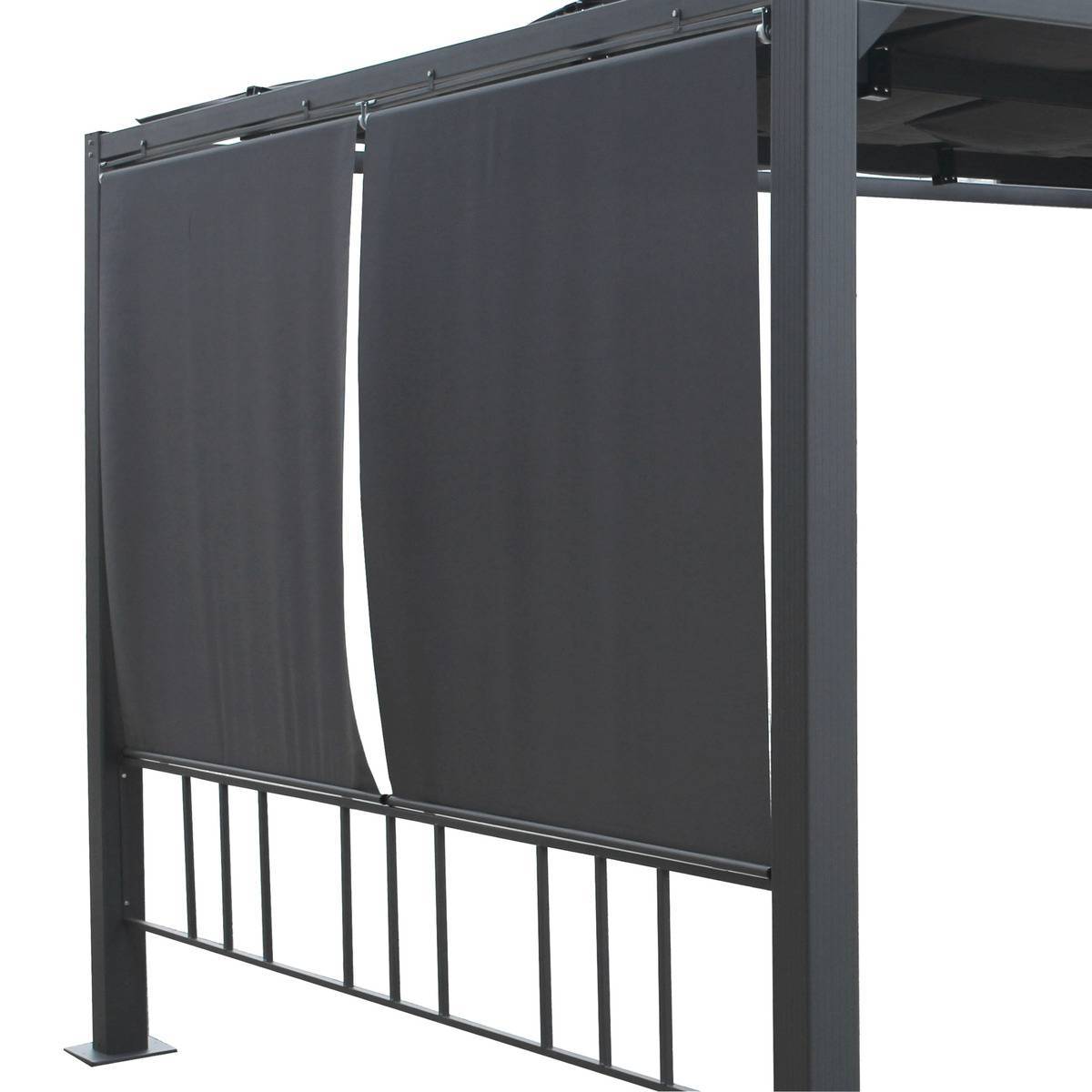 Hesperide - Kit de 4 stores pour tonelle "Moai" 3x4m en polyester Hespéride - Image 1