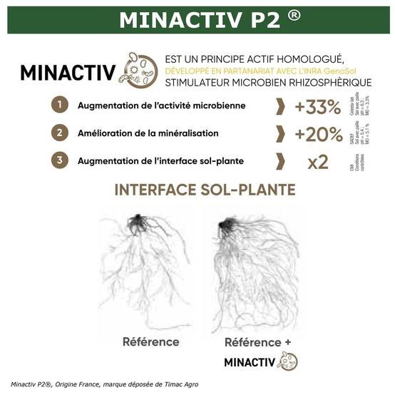 SOLU’CONTROL - 250 g de Minactiv P2® – Engrais phosphate naturel – Avec Calcimer® marin et stimulateur microbien – Racines solides, gazon dense - Image 7