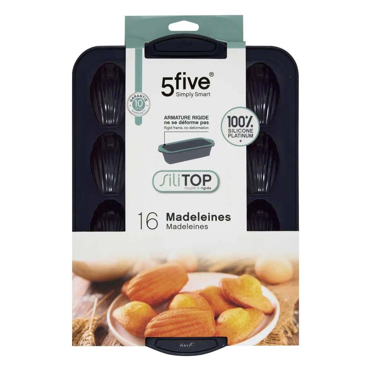 Moule 16 Madeleines Silicone "Silitop" 33cm Gris - Image 3