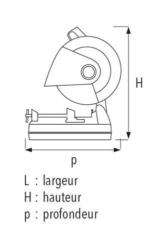 Tronçonneuse de chantier à disque abrasif MCS 350 A D. 355 mm - 230V 2200W - 20114019 - Sidamo - Image 3