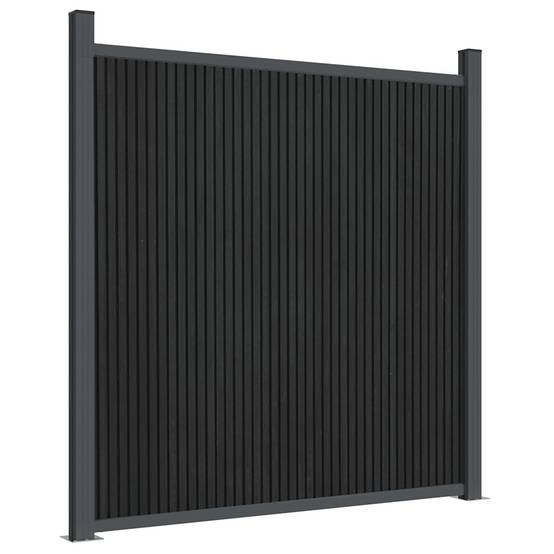 Panneau de clôture WPC gris 1045 x 186 cm - PANGIVO - Image 6