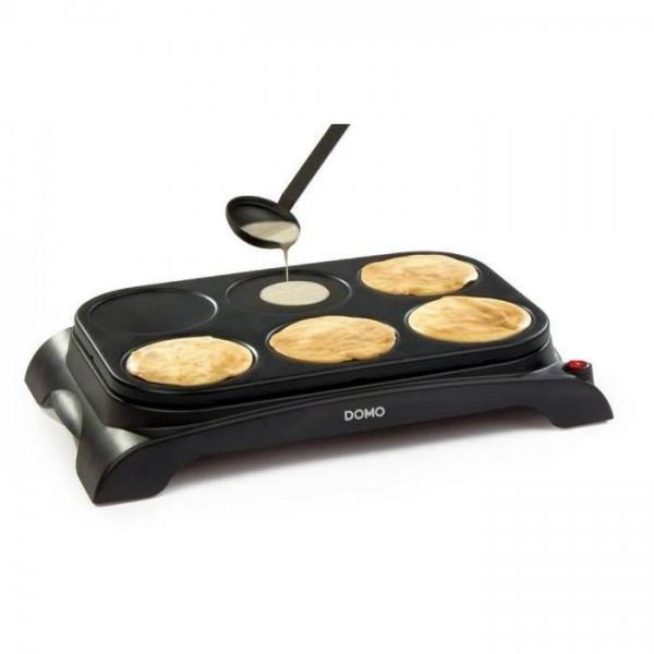 Crepiere Electrique  DOMO Family Crepes - DO8709P - 6 personnes - Revetement Antiadhésif - 1000W