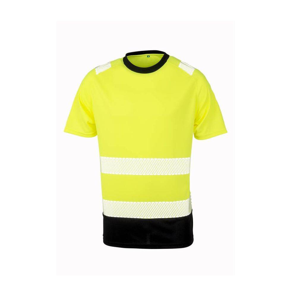 T-shirt haute visibilité en polyester recyclé Result Jaune Fluo XL - XXL - Image 1