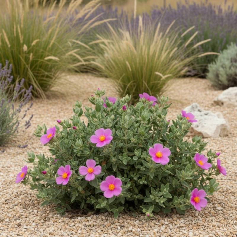 Ciste cotonneux, Cistus à fleurs Rose/ - feuillage Persistant - Godet - 5/20 cm - Image 2