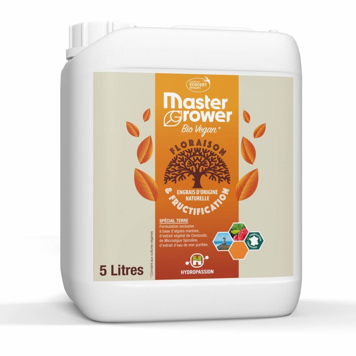 Engrais BIO VEGAN Bloom 5 litres Master Grower - Hydropassion - Image 1