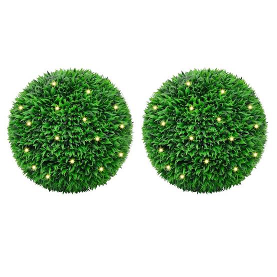 Boules de buis artificielles polyéthylène vert 55 x 55 x 55 cm - PANGIVO - Image 1