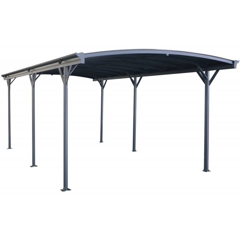 X-Metal - Carport autoportant 19,41 m² aluminium polycarbonate 6mm anthracite X-Metal avec kit d'ancrage - Image 3