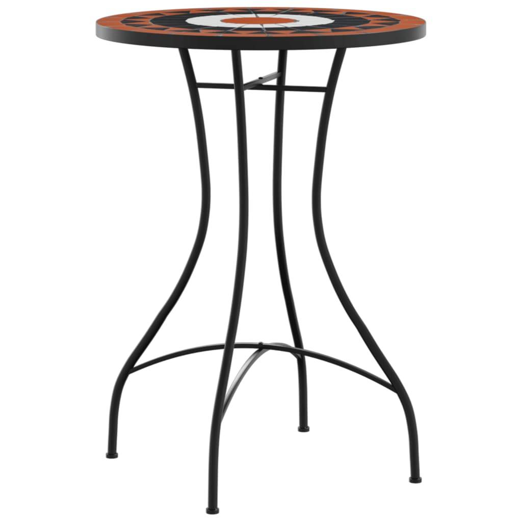 Maison Chic - Table de jardin - Table de bistro mosaïque terre cuite blanc Ø50x70 cm céramique HL912 - Image 4