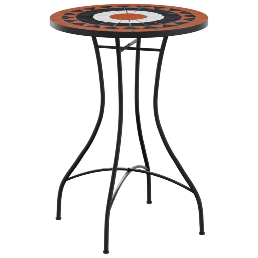 Maison Chic - Table de jardin - Table de bistro mosaïque terre cuite blanc Ø50x70 cm céramique HL912 - Image 1