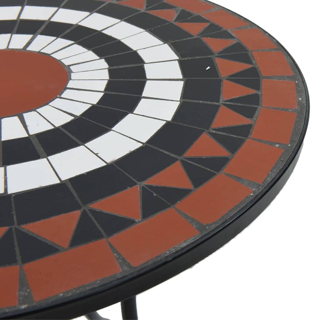 Maison Chic - Table de jardin - Table de bistro mosaïque terre cuite blanc Ø50x70 cm céramique HL912 - Image 7