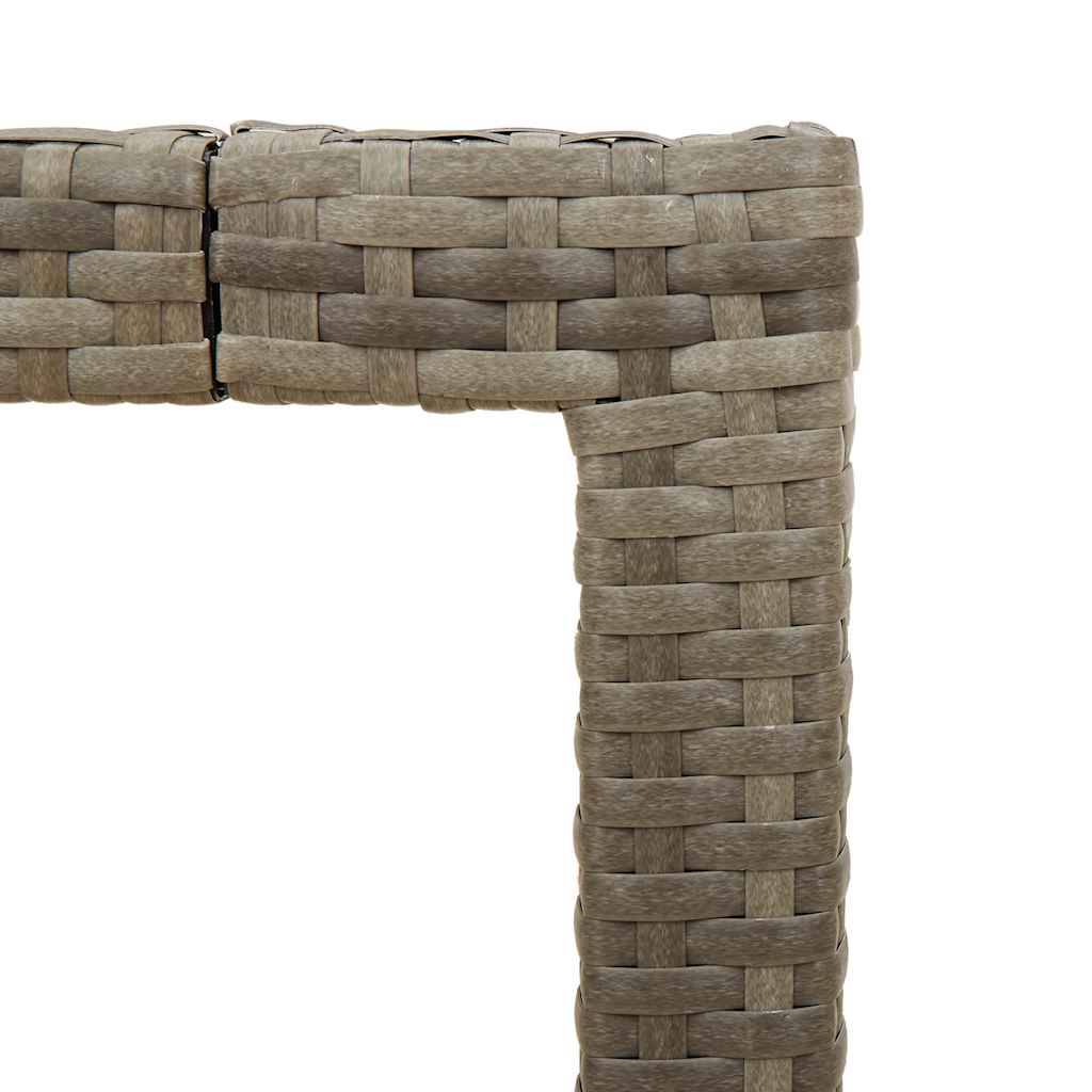 ComfortXL - Table de Jardin Carrée 90cm en Résine Tressée Grise avec Dessus de Table en Verre de Sécurité – ComfortXL Outdoor Living - Image 8