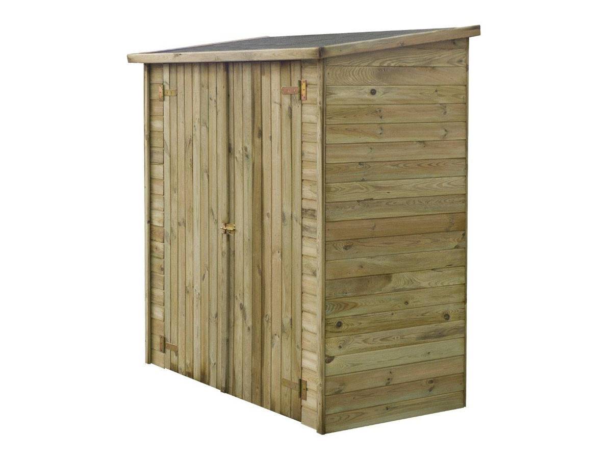 Abri Jardin Bois Adossable Lipki - 1.79 X 0.90 X 1.78/1.87 M -habitat Et Jardin - Image 1