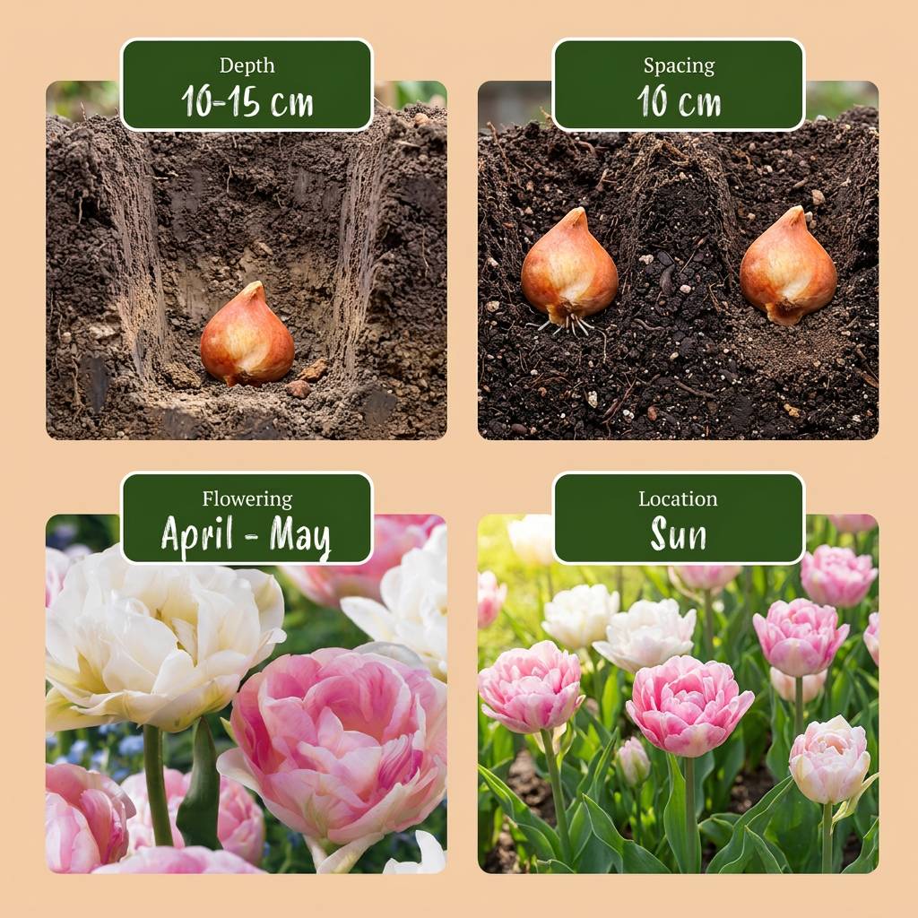 La Green Touch - Tulipe double Double Sensation en mélange - 24 bulbes - Image 4