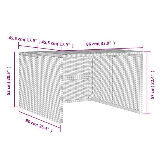 Garage pour robot tondeuse résine tressée noir 86 x 90 x 57 cm - PANGIVO - Image 10