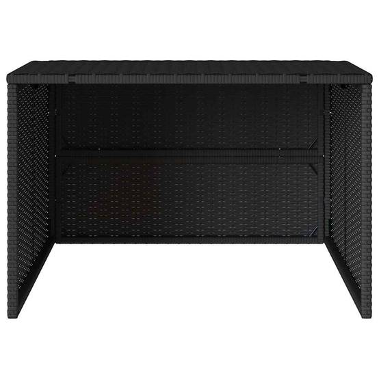 Garage pour robot tondeuse résine tressée noir 86 x 90 x 57 cm - PANGIVO - Image 6