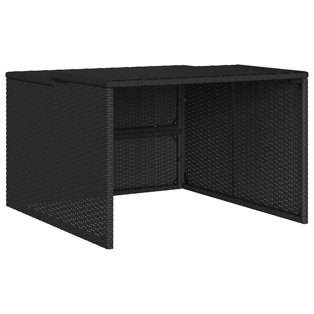 Garage pour robot tondeuse résine tressée noir 86 x 90 x 57 cm - PANGIVO - Image 2