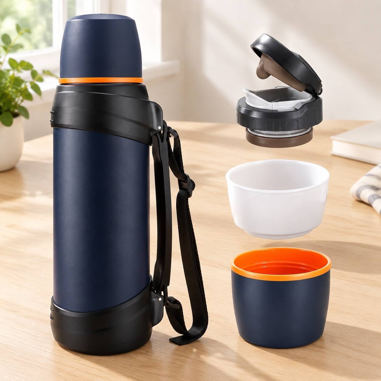 Bouteille Acier Inoxydable Bleue 2,5 Litres - Image 2