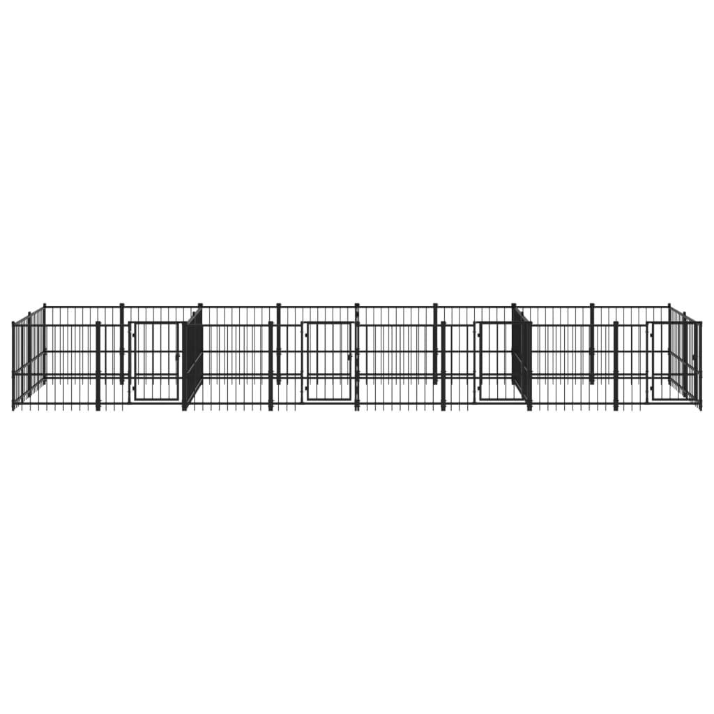 Vidaxl - Chenil d'extérieur pour chiens Acier 15,02 m² vidaXL 3124666 - Image 6