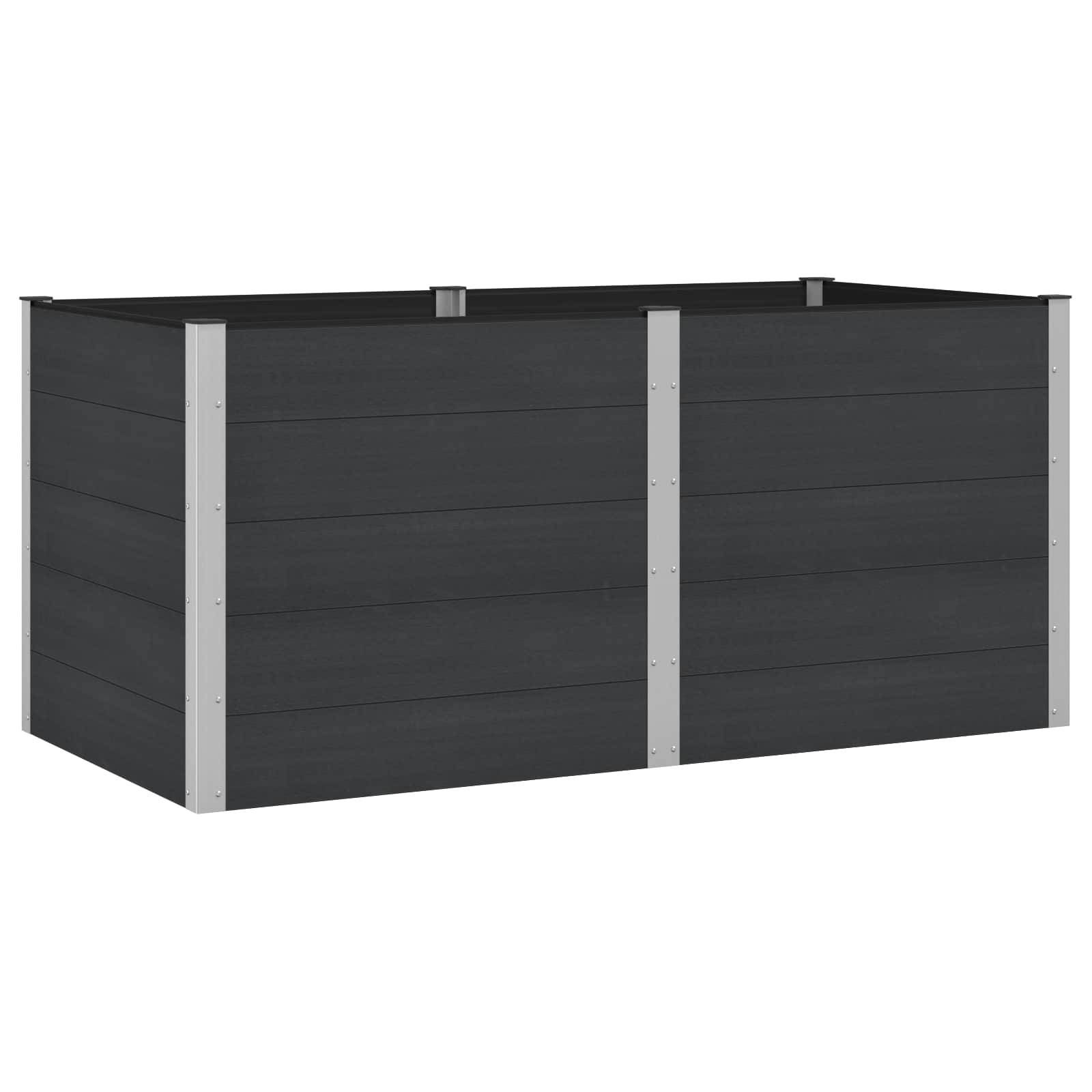 Prolenta Premium - Jardinière aluminium noir 200 x 100 x 91 cm - Prolenta premium p3208.9 - Image 1