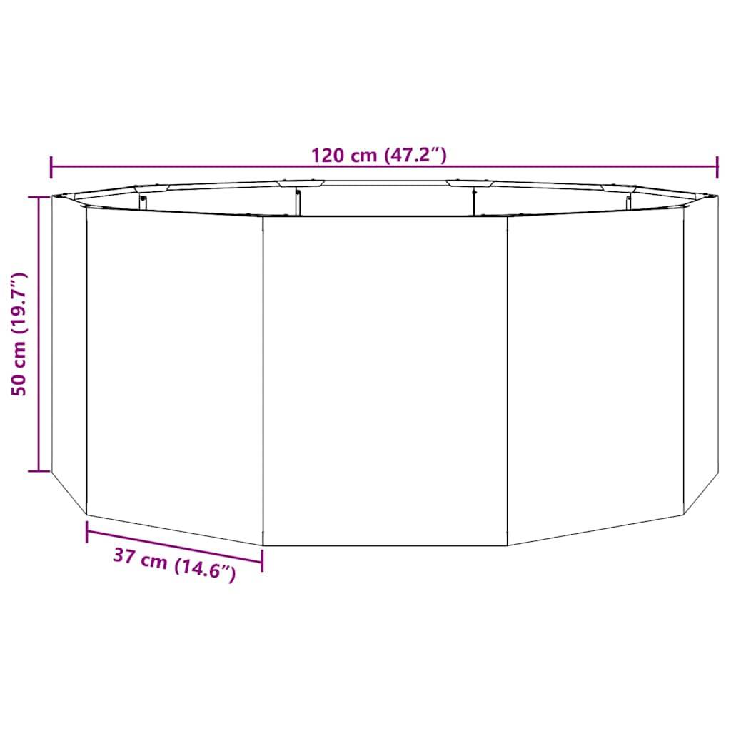 Vidaxl - Jardinière Anthracite 120 x 120 x 50 cm Acier vidaXL 883747 - Image 3