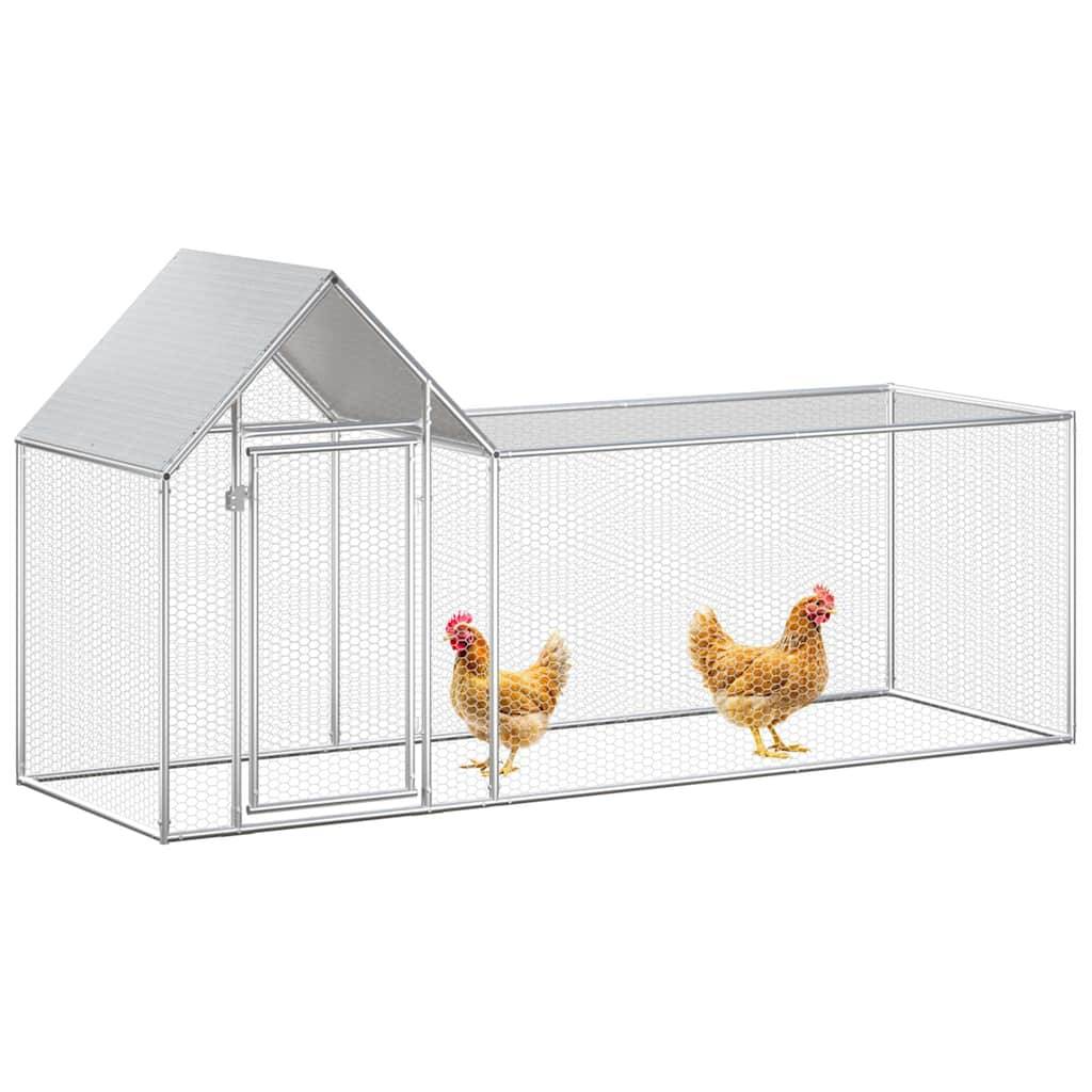 Poulailler acier argent  3 x 1 x 1,5 m  - Prolenta premium p3167.8 - Image 3