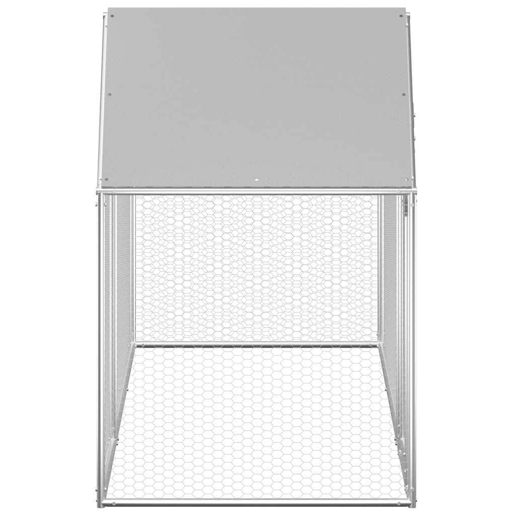 Poulailler acier argent  3 x 1 x 1,5 m  - Prolenta premium p3167.8 - Image 5