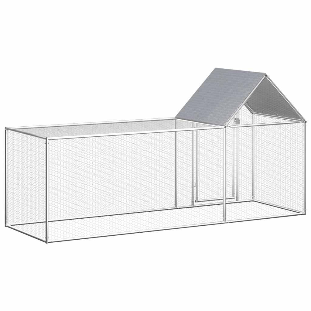Poulailler acier argent  3 x 1 x 1,5 m  - Prolenta premium p3167.8 - Image 6