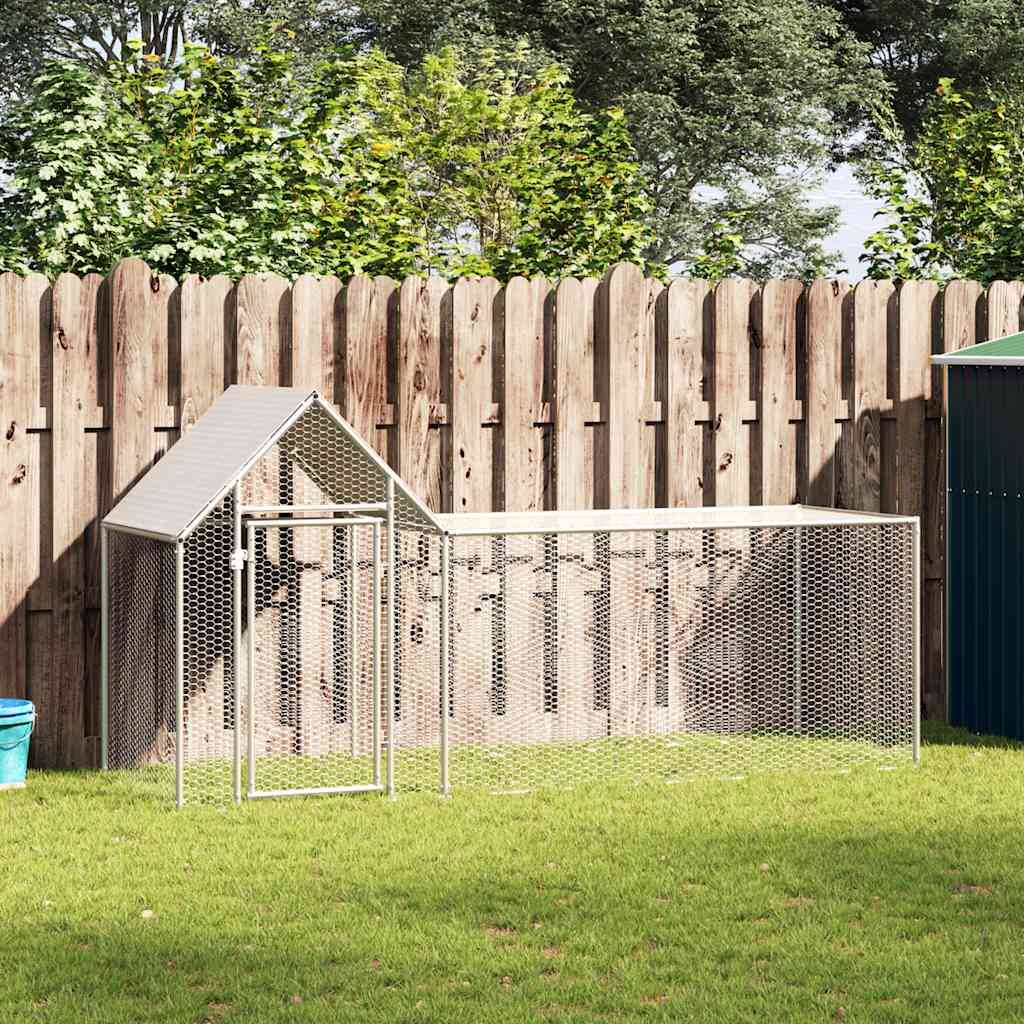Poulailler acier argent 3 x 1 x 1,5 m - Prolenta premium p3167.8 - Image 2