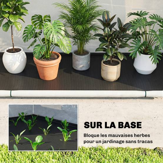 Serre Jardin Balcon Portable PE Plantes Pliable Porte Zippée 200x80x164cm Vert - ComfortXL Outdoor Living - Image 8