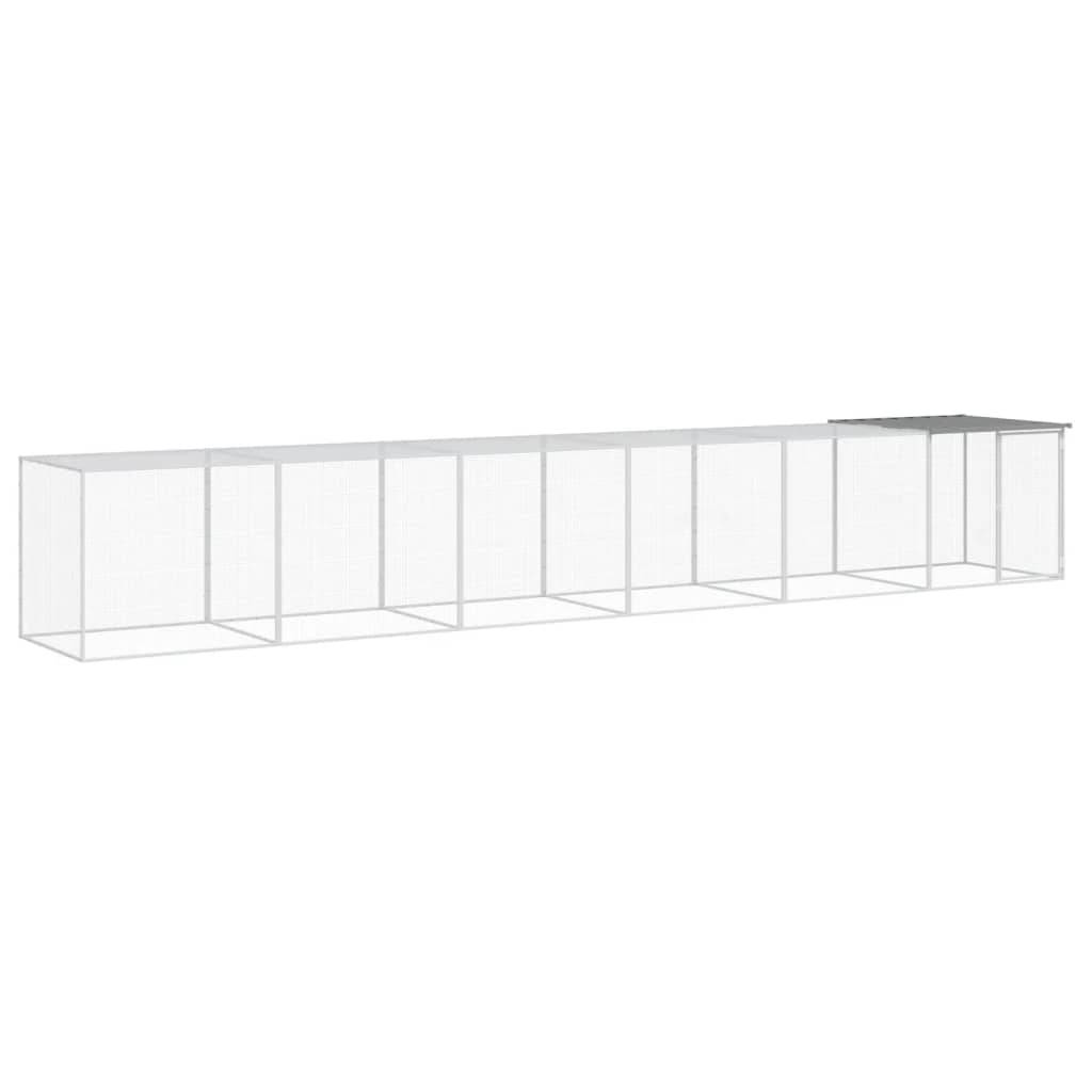 Vidaxl - Poulailler avec toit gris clair 603x98x90 cm acier galvanisé vidaXL 3189046 - Image 2