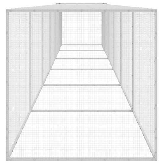 Vidaxl - Poulailler avec toit gris clair 603x98x90 cm acier galvanisé vidaXL 3189046 - Image 5