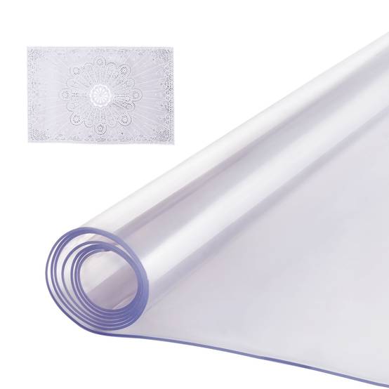 Vevor - VEVOR Protection table PVC transparent, 40x80", 2.0mm, rectangulaire, résistant eau, bureau. - Image 1
