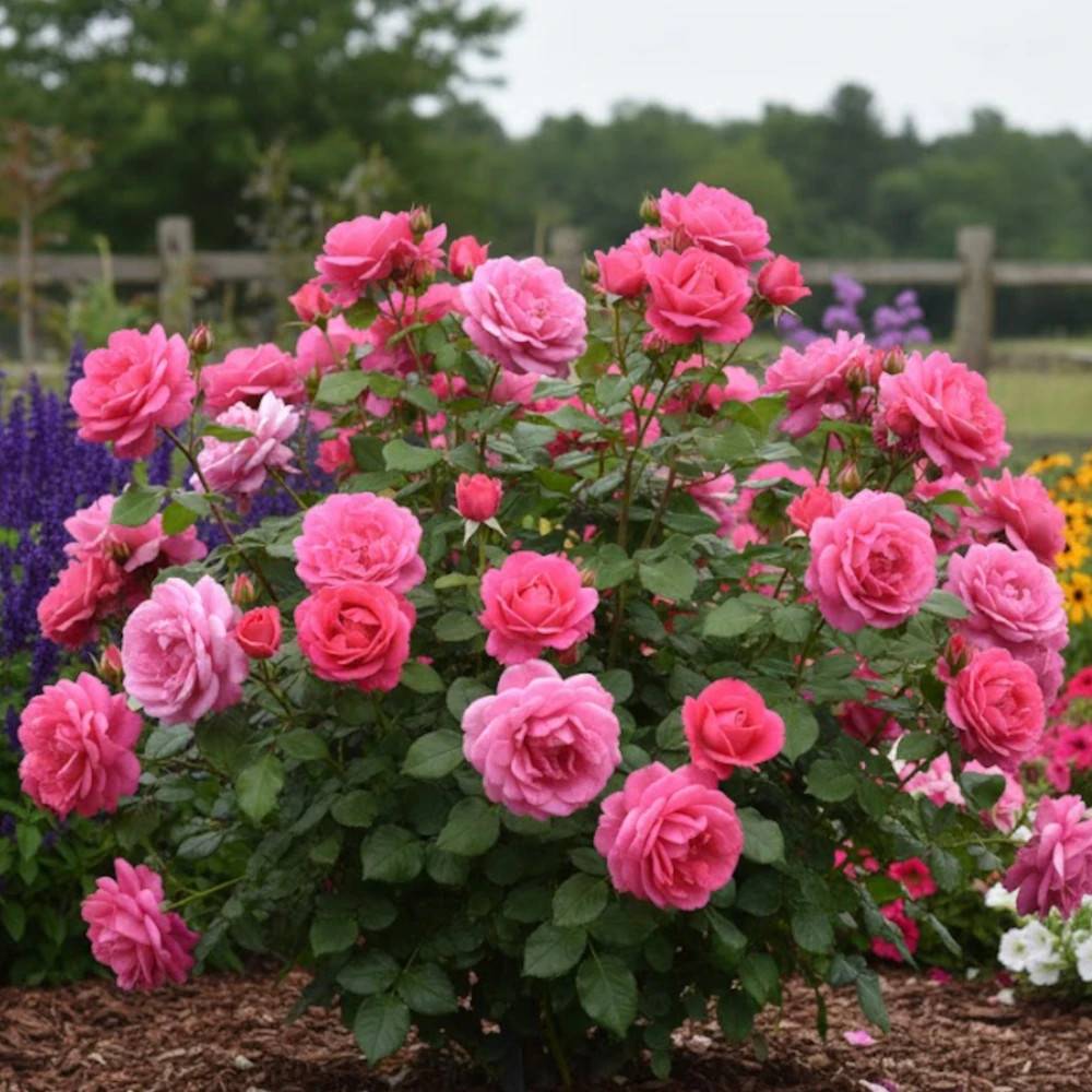 Rosier à grandes fleurs Parfum Royal® 'Adaborop' à fleurs Rose/ - feuillage Caduc - Pot de 3L - 20/40 cm