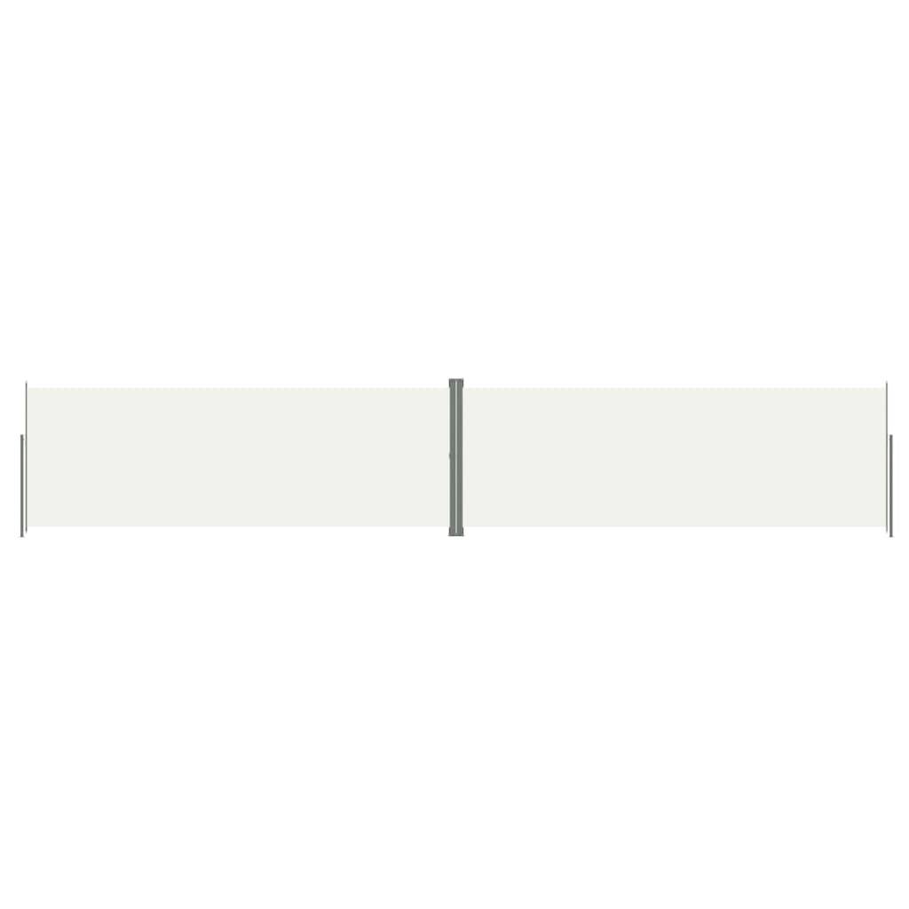 Helloshop26 - Auvent paravent store brise-vue latéral rétractable de patio jardin terrasse balcon protection visuelle écran 220 x 1200 cm crème - Image 1
