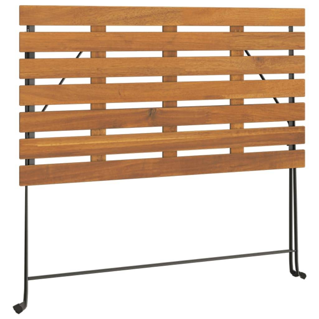 Helloshop26 - Ensemble de bistro jardin meuble extérieur terrasse pliable 7 pièces bois d'acacia solide et acier - Image 6