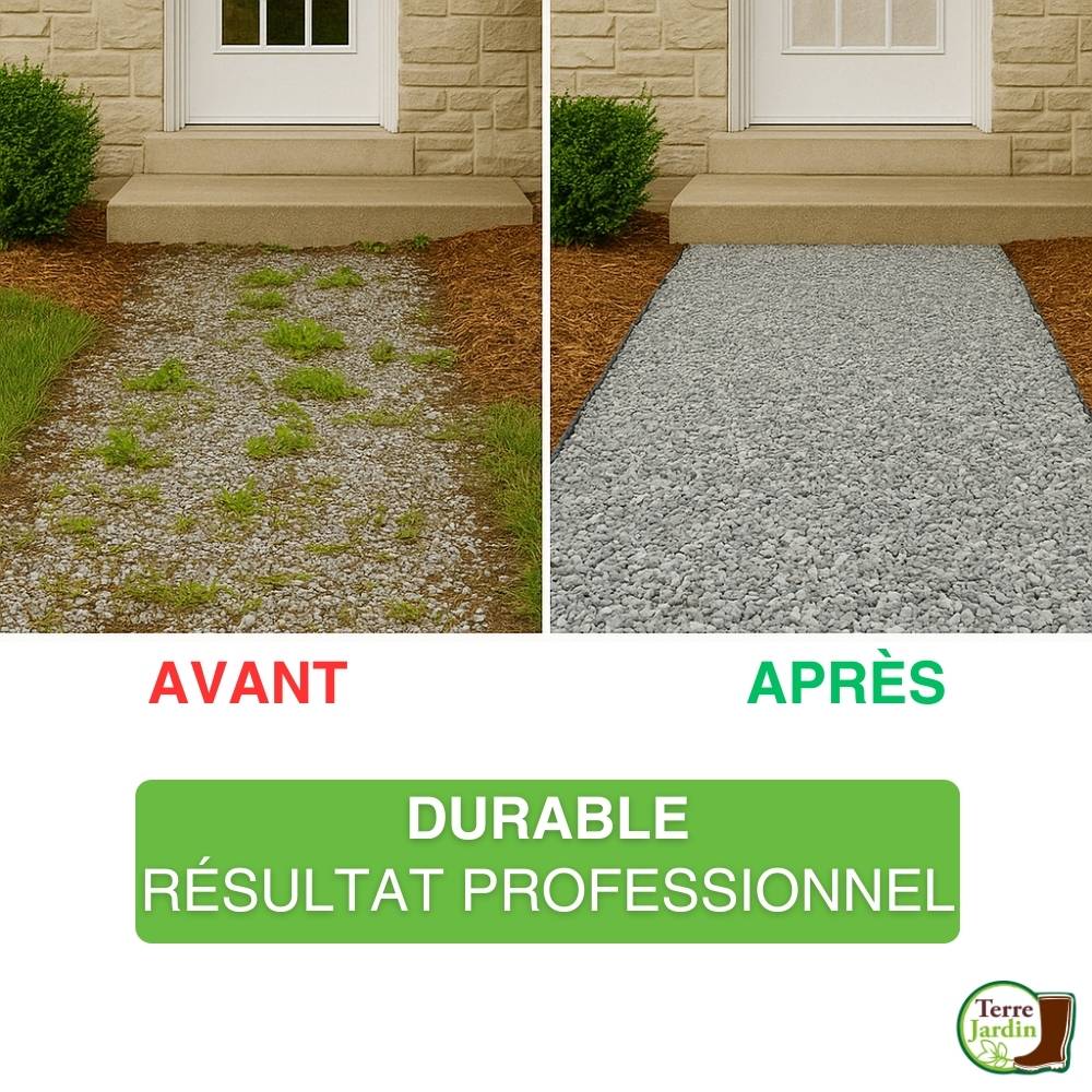 Rouleau Géotextile, Non Tissé 1 x 10 m - Feutre Géo 150g/m2 Anti-Mauvaises Herbes, Polyester perméable, pour allée, jardin Lot de 3 - Image 4