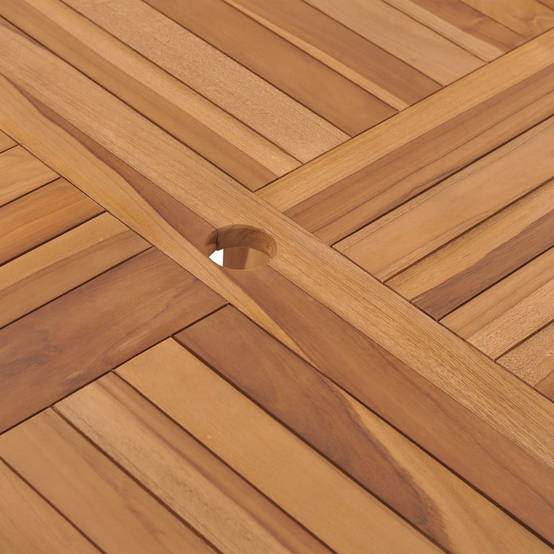 Table de Repas Extérieure Carrée en Bois de Teck 110cm, Haute Résistance aux Intempéries – ComfortXL Outdoor Living - Image 5