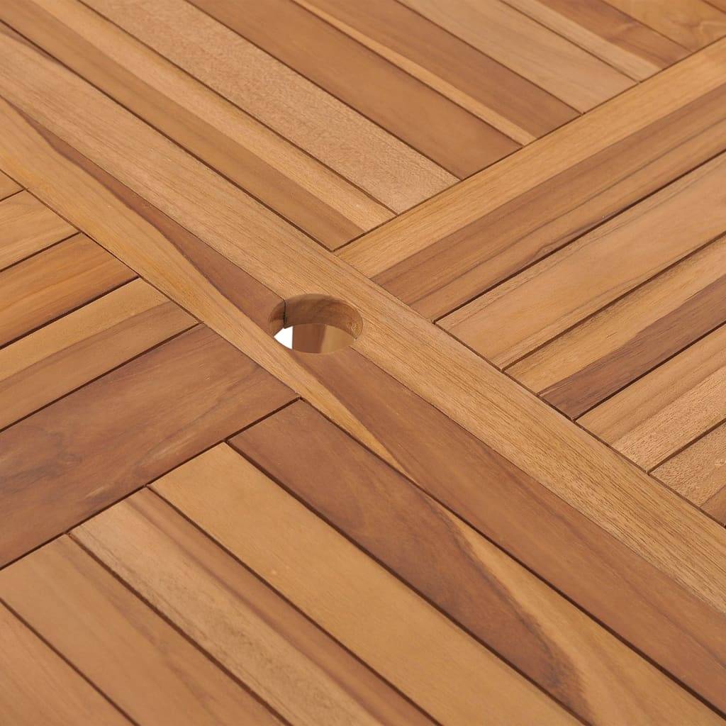 Table de Repas Extérieure Carrée en Bois de Teck 110cm, Haute Résistance aux Intempéries – ComfortXL Outdoor Living - Image 5