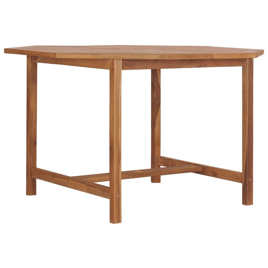 Table de Repas Extérieure Carrée en Bois de Teck 110cm, Haute Résistance aux Intempéries – ComfortXL Outdoor Living - Image 1